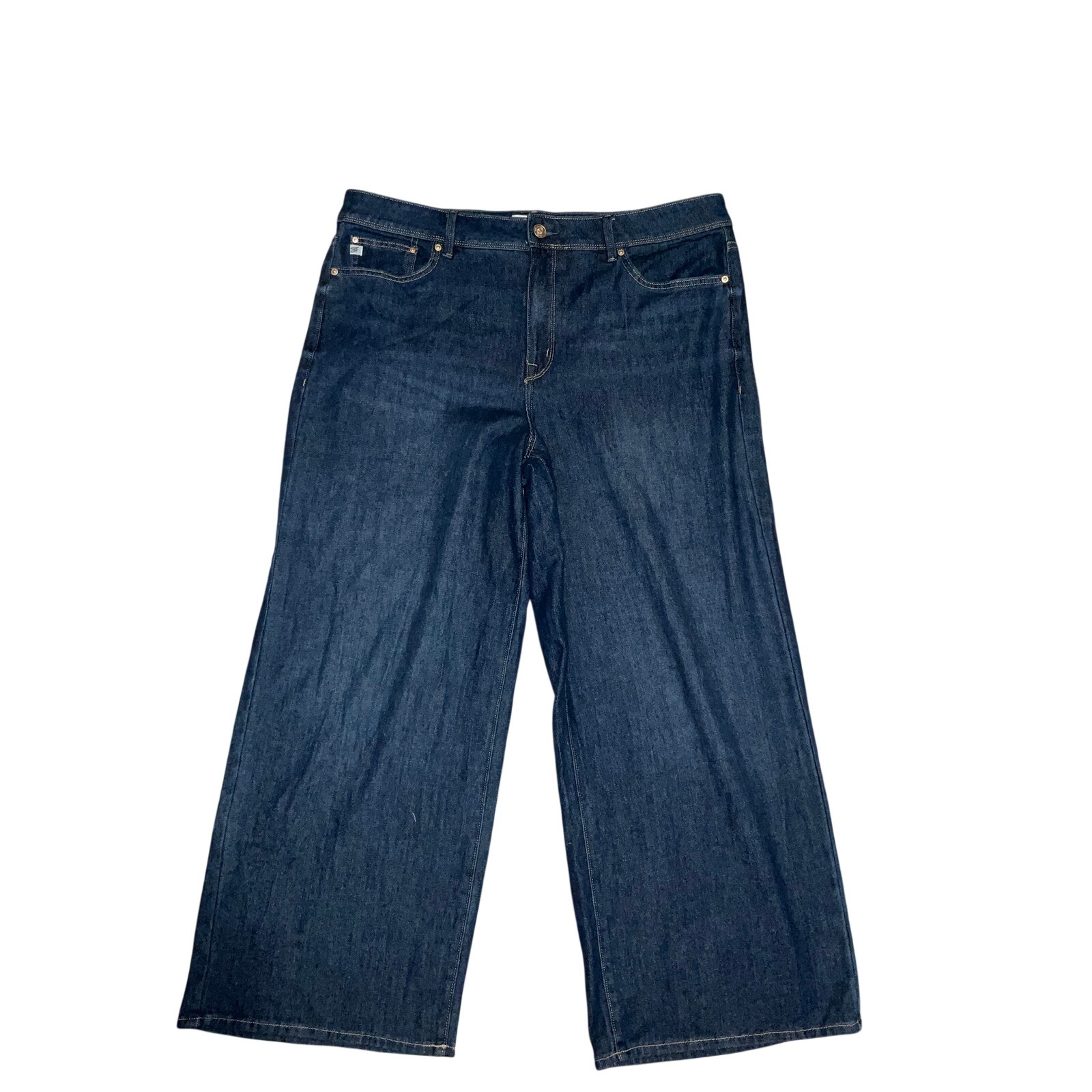 Seven7 Premium Brand Blue Denim Wide Leg Jeans Size 14
